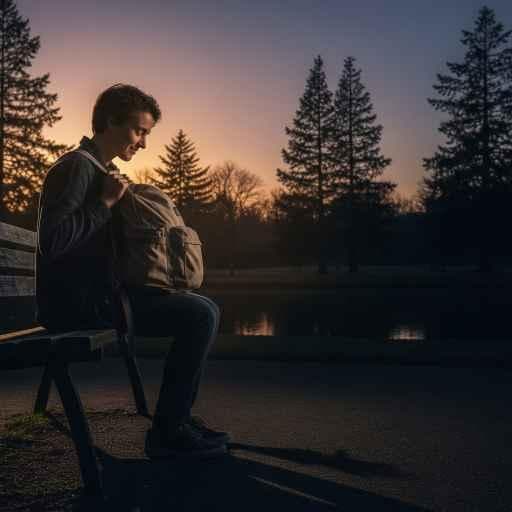 A person sitting quietly with a heavy heart while smiling on the outside
