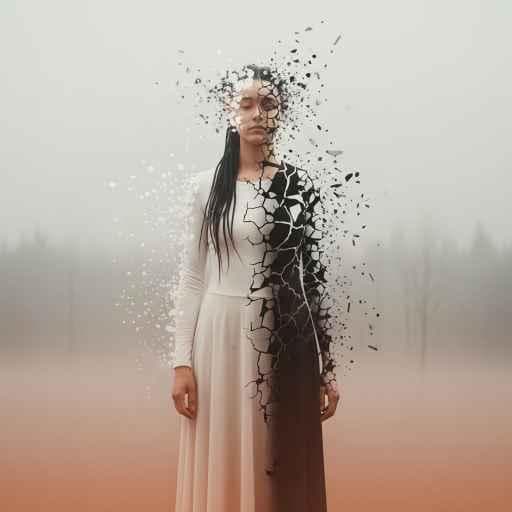 A person dissolving into light, symbolizing emotional healing and transformation