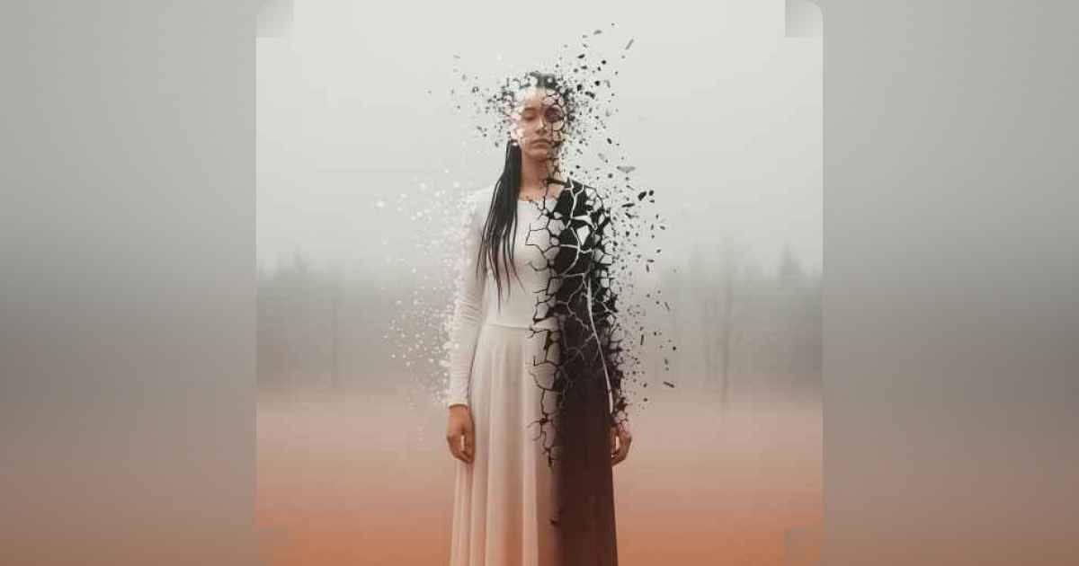 A person dissolving into light, symbolizing emotional healing and transformation