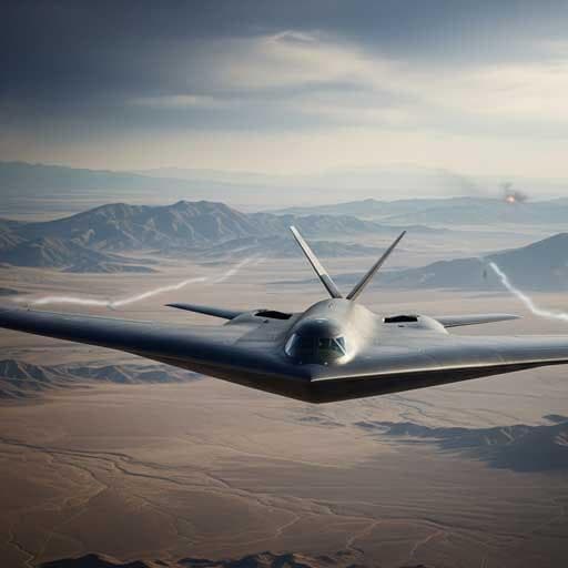 B2 bomber flying over Iran amidst rising tensions