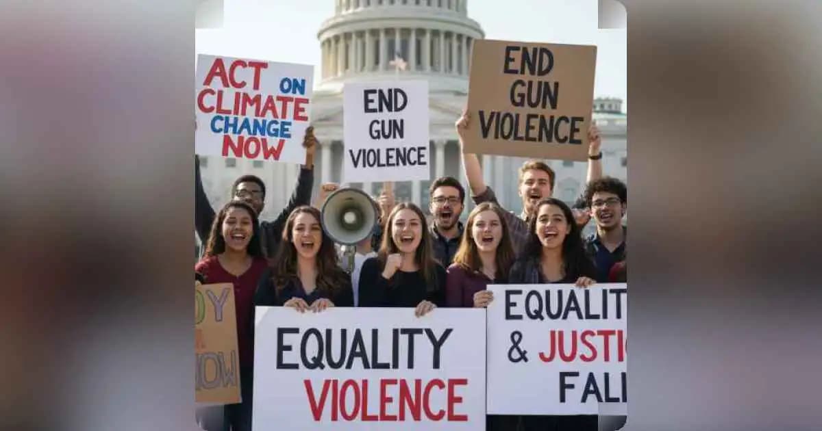 Young activists protesting for change in the U.S.