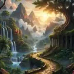 Scenic hidden destination landscape