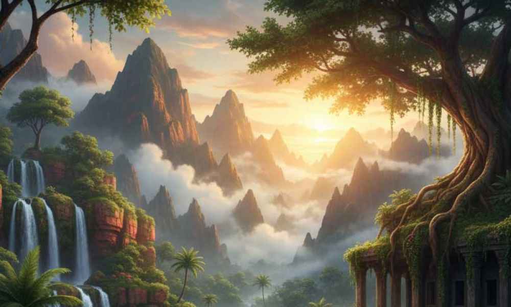 Scenic hidden destination landscape