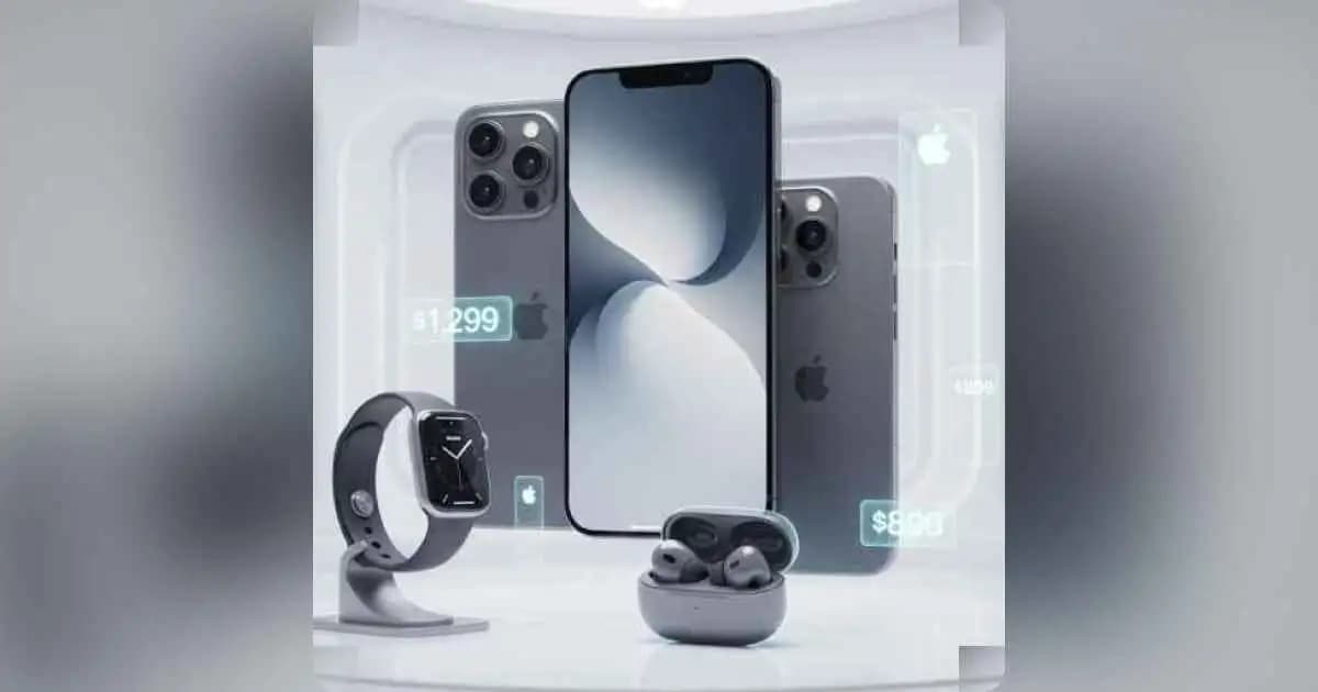 Apple Event 2025 showcasing iPhone 17, iPhone Air, Apple Watch, and AirPods Pro 3