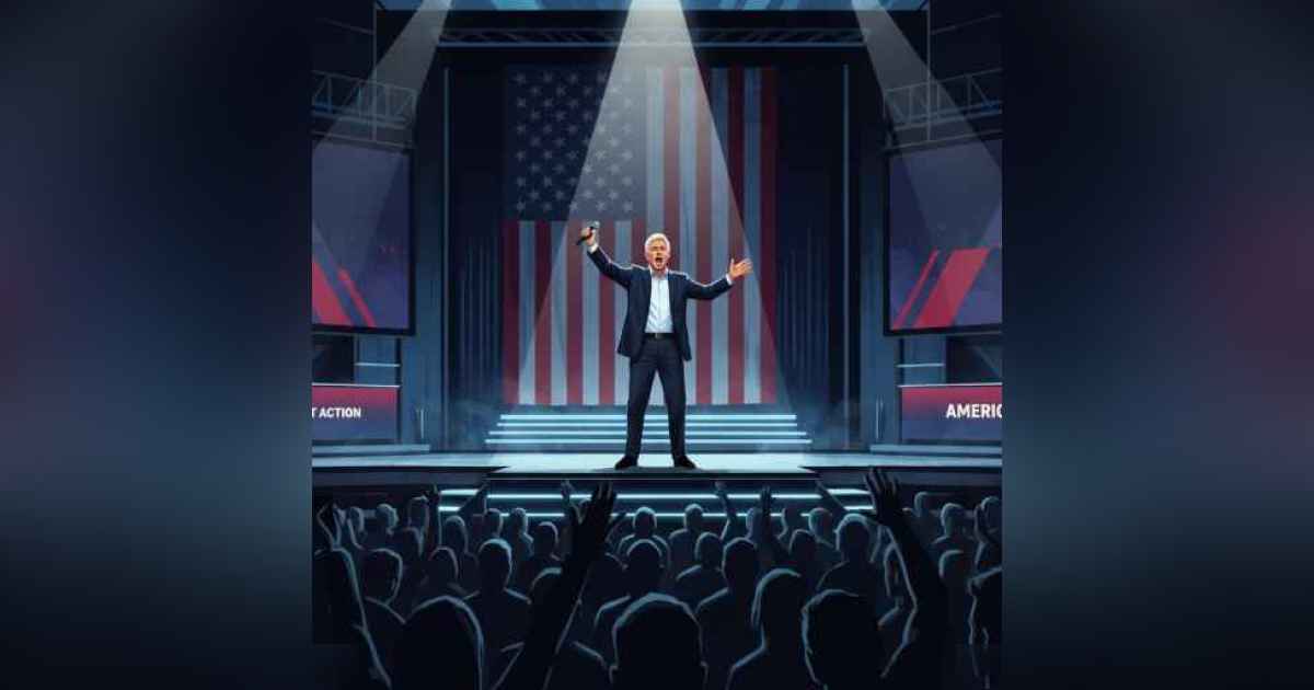 Portrait of Charlie Kirk speaking at a public event