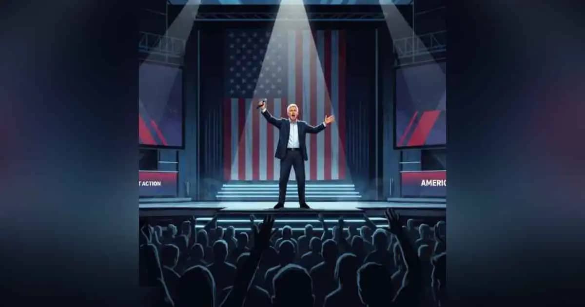 Portrait of Charlie Kirk speaking at a public event