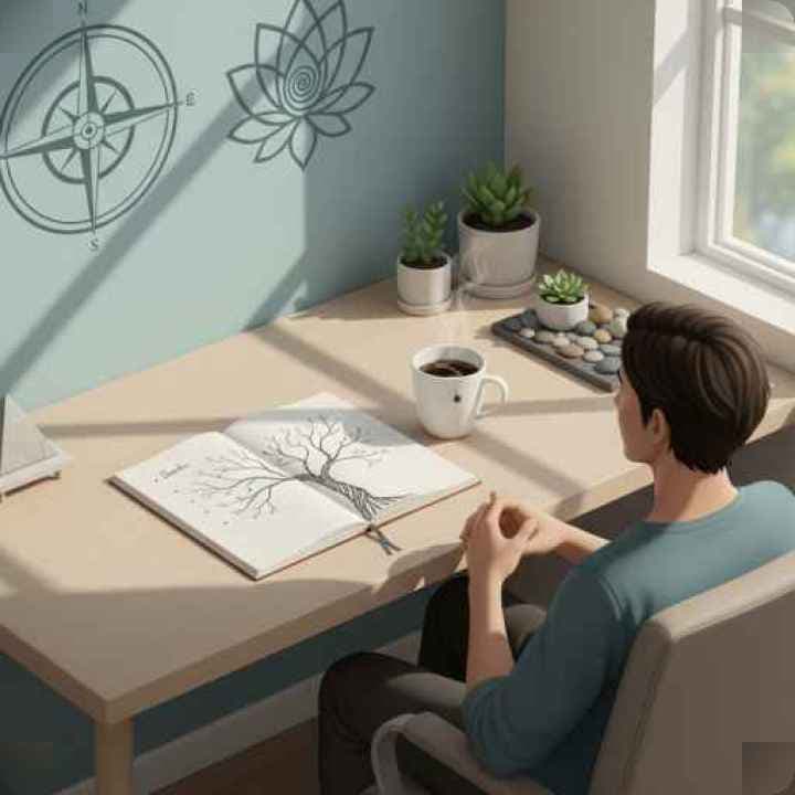 A person journaling goals and reflecting on life strategy