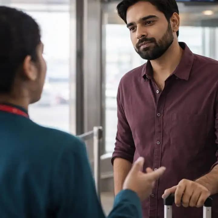 एयरपोर्ट पर बोर्डिंग से रोका गया यात्री
