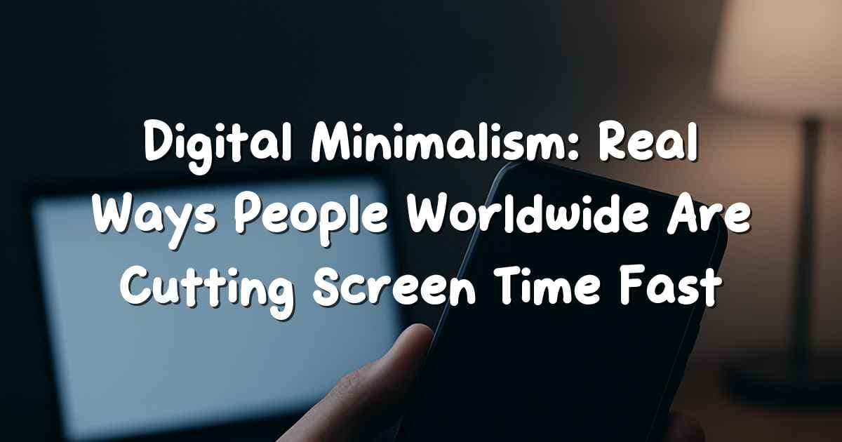 Digital minimalism habits to reduce screen time