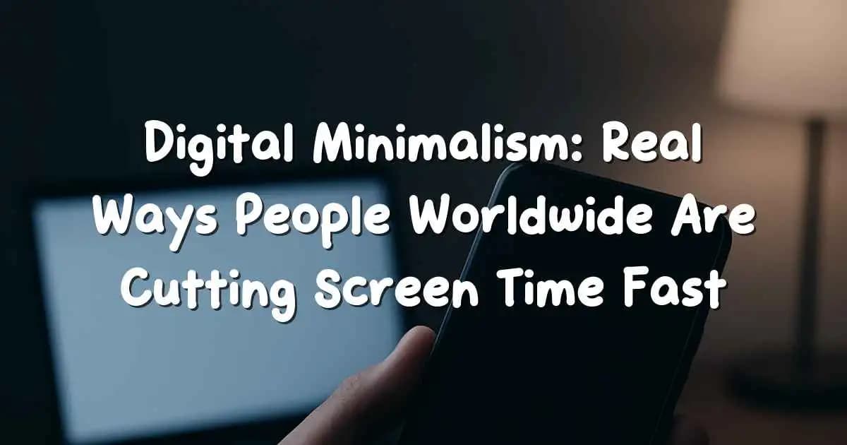 Digital minimalism habits to reduce screen time