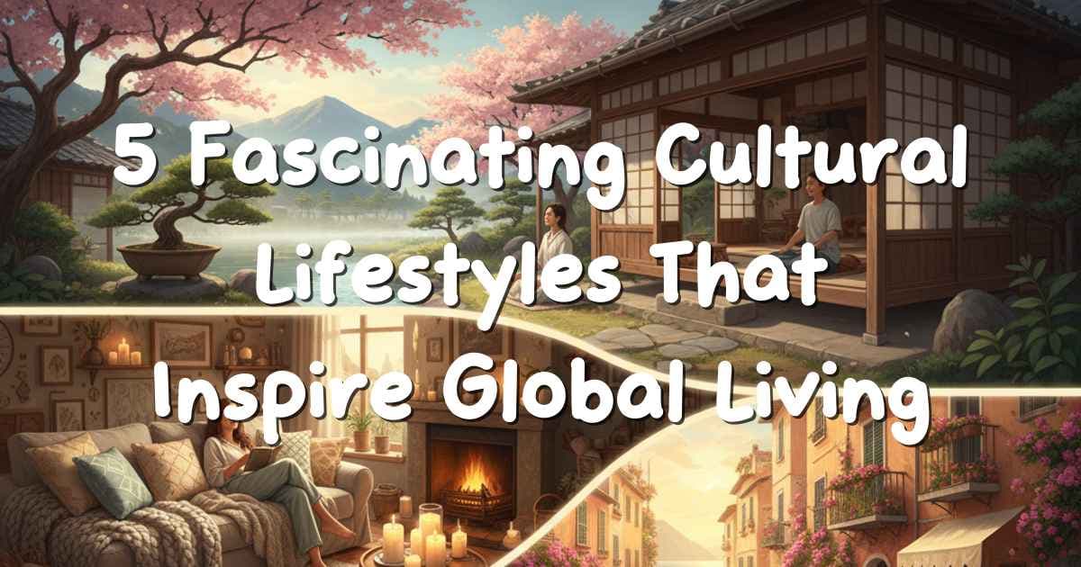 Global cultural lifestyles such as Ikigai, Hygge, Dolce Vita, Lagom, and Ubuntu