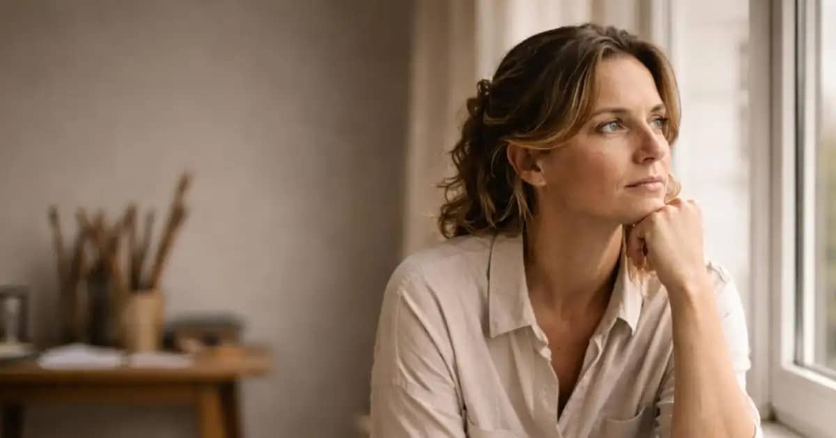 Person reflecting creatively while searching for life purpose