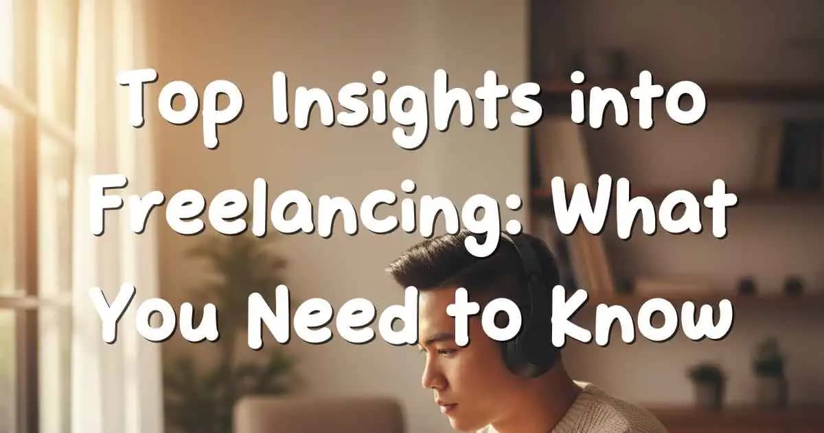 Freelancer working remotely with laptop gaining insights