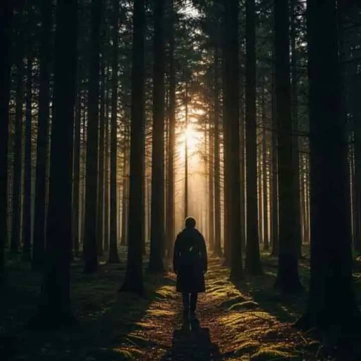 Person walking into sunlight symbolizing healing after trauma