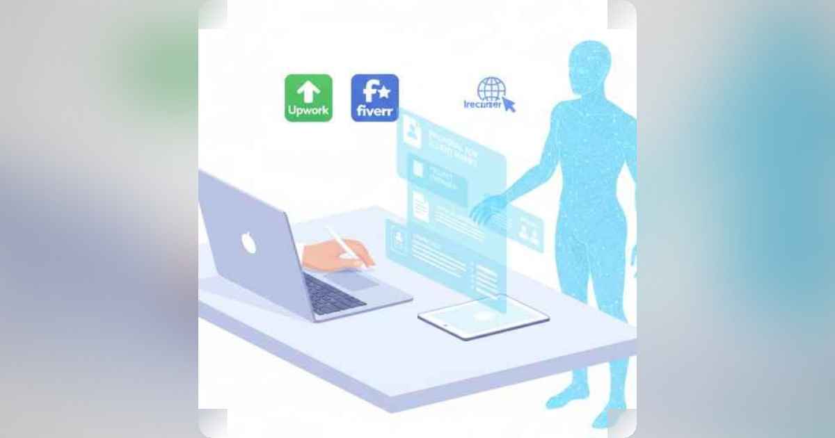 AI writing a freelance proposal on laptop