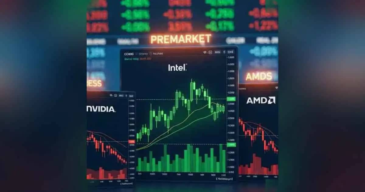 Intel Nvidia AMD स्टॉक प्राइस ट्रेंड चार्ट