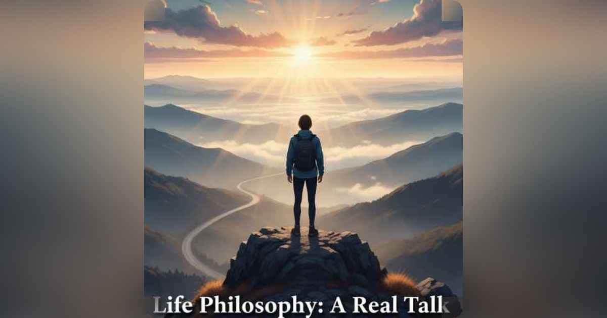 Life philosophy and purpose illustration