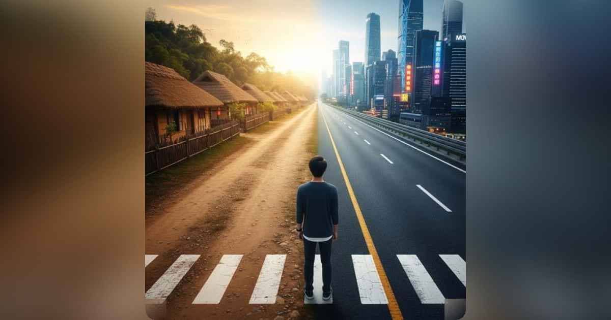 Personne face à un choix entre tradition et modernité