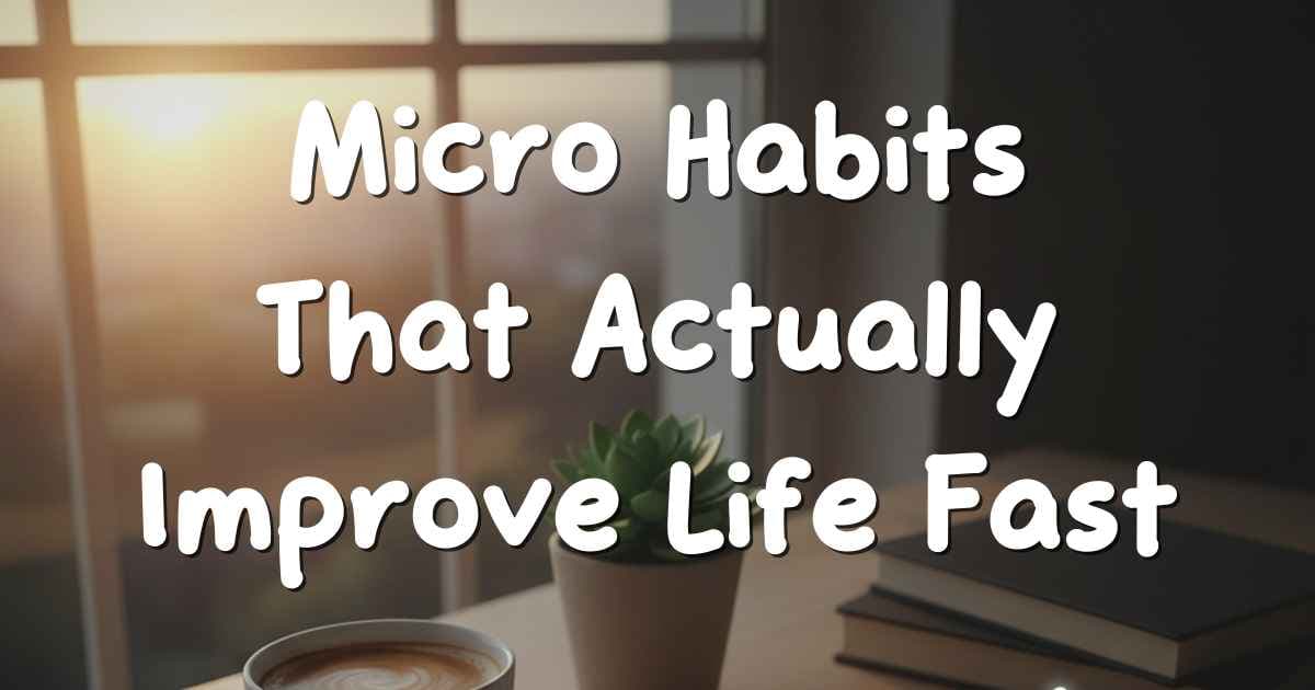 Micro habits that improve life
