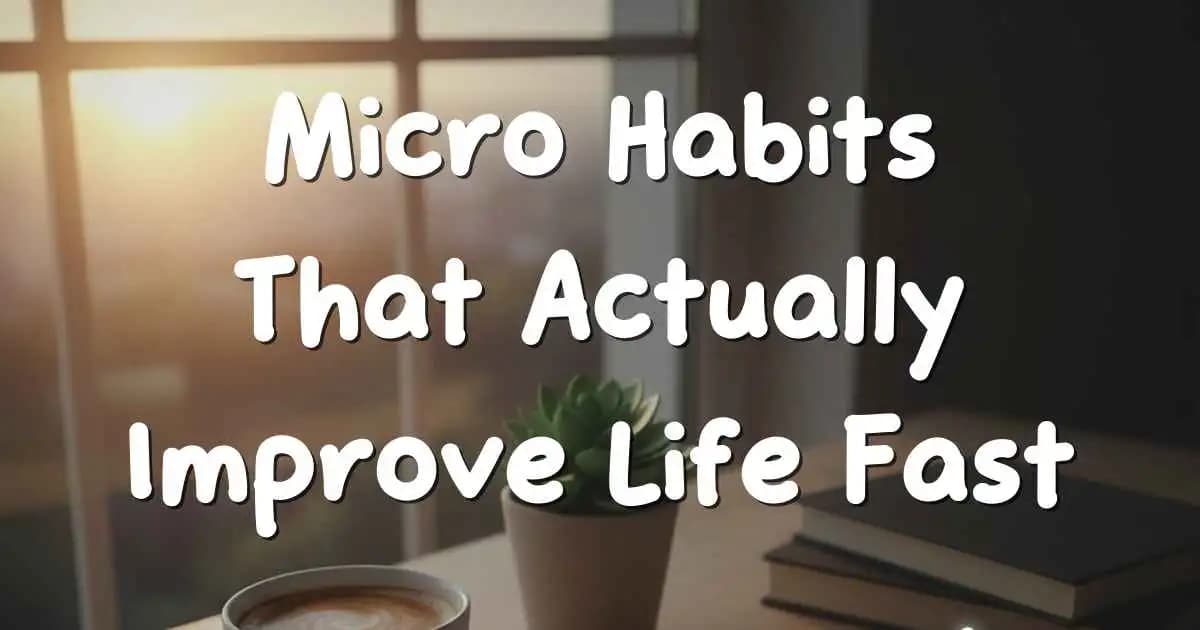 Micro habits that improve life