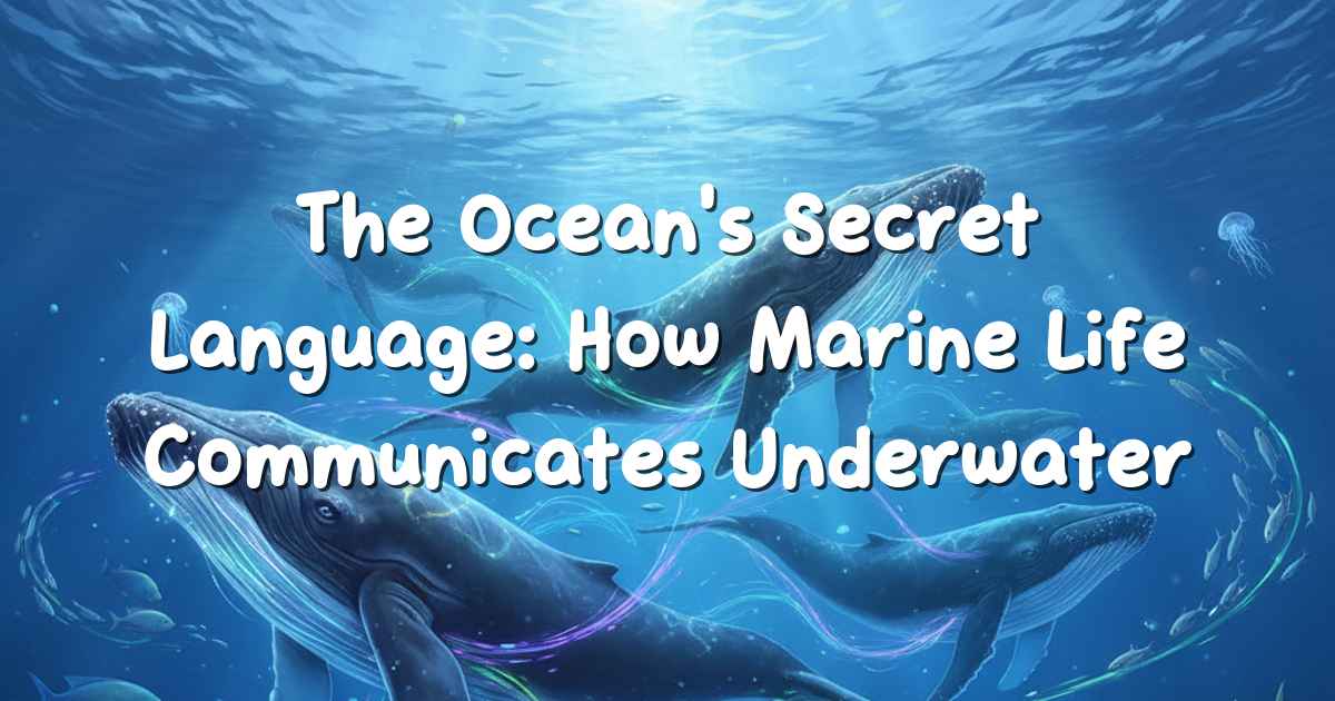 Marine animals communicating underwater through sound and light
