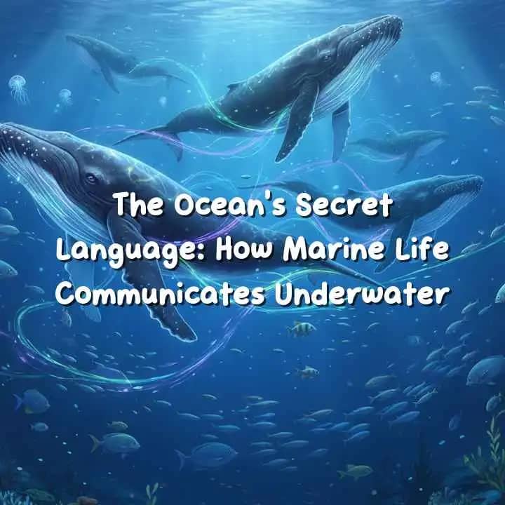 Marine animals communicating underwater through sound and light