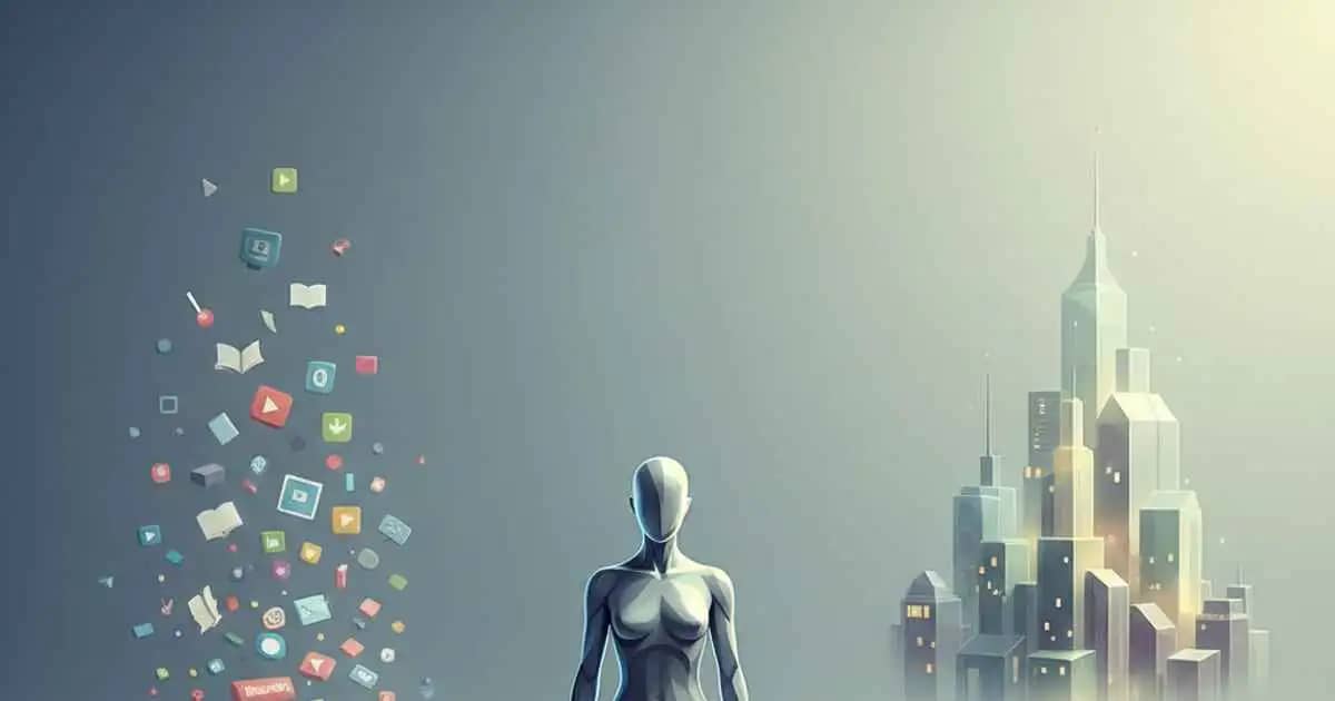 Professional standing at a crossroads choosing skill-based career growth over scattered online courses