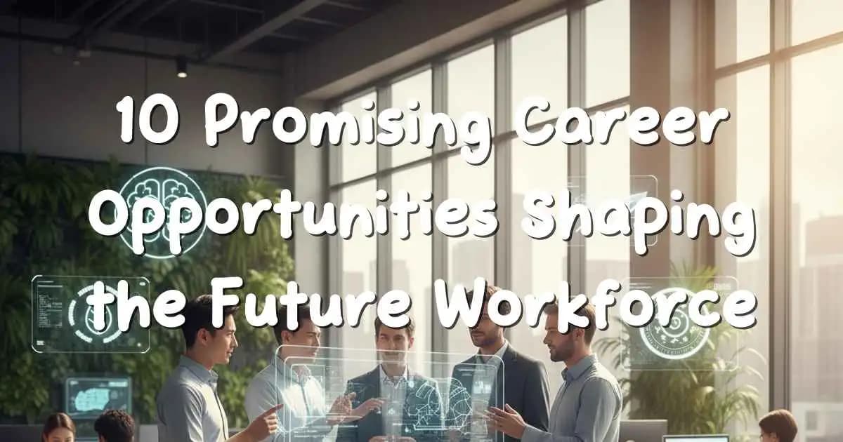 Futuristic workplace showing diverse professionals collaborating with holographic technology