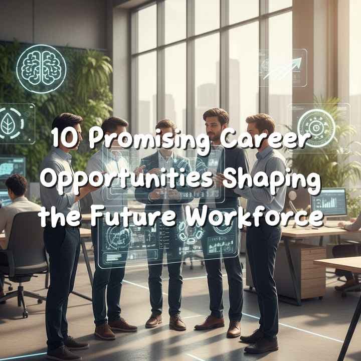 फ्यूचरिस्टिक ऑफिस में तकनीकी स्क्रीन के साथ काम करते विविध पेशेवर