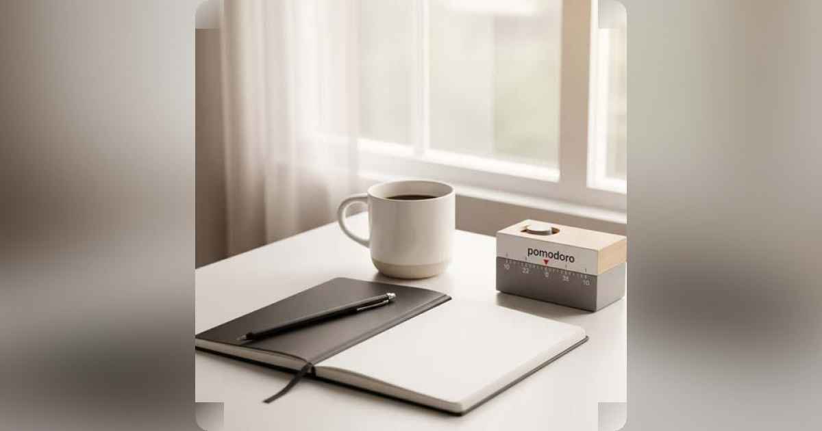 Person writing in journal in a calm, soulful home office setup
