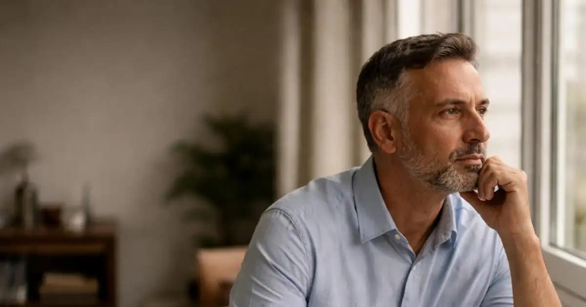 Professional reflecting on self improvement and career planning