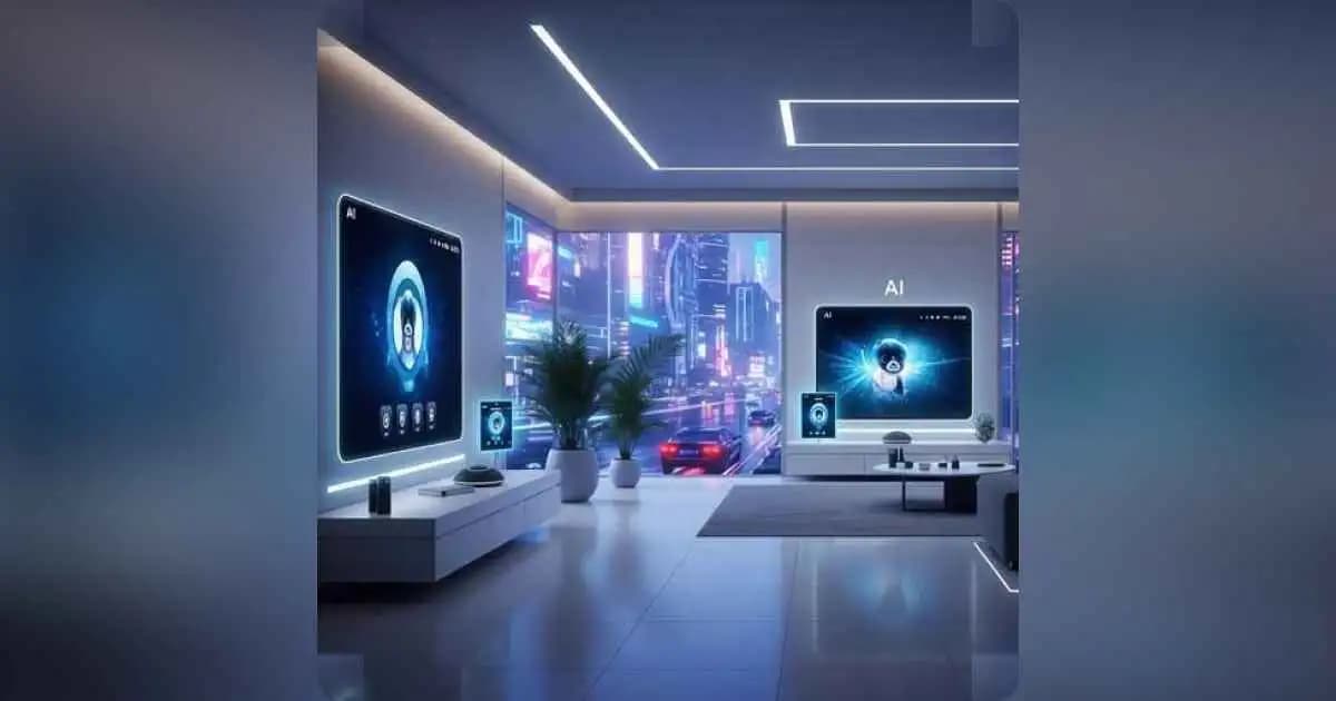 AI-powered smart home and futuristic digital lifestyle