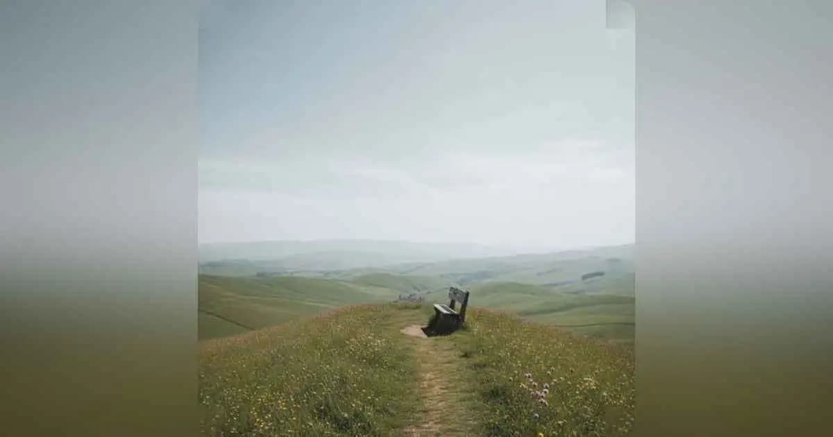 A serene landscape depicting the tranquility of nature, symbolizing spirituality, life lessons, journaling, slowness, and minimalism.