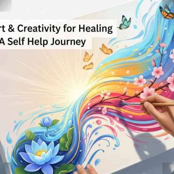 A person painting vibrant colors that symbolize healing and transformation