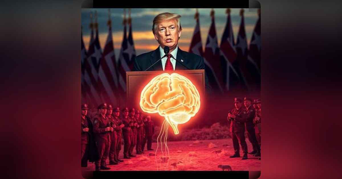 Global stock market chart overlaid with NATO flag and AI graphic