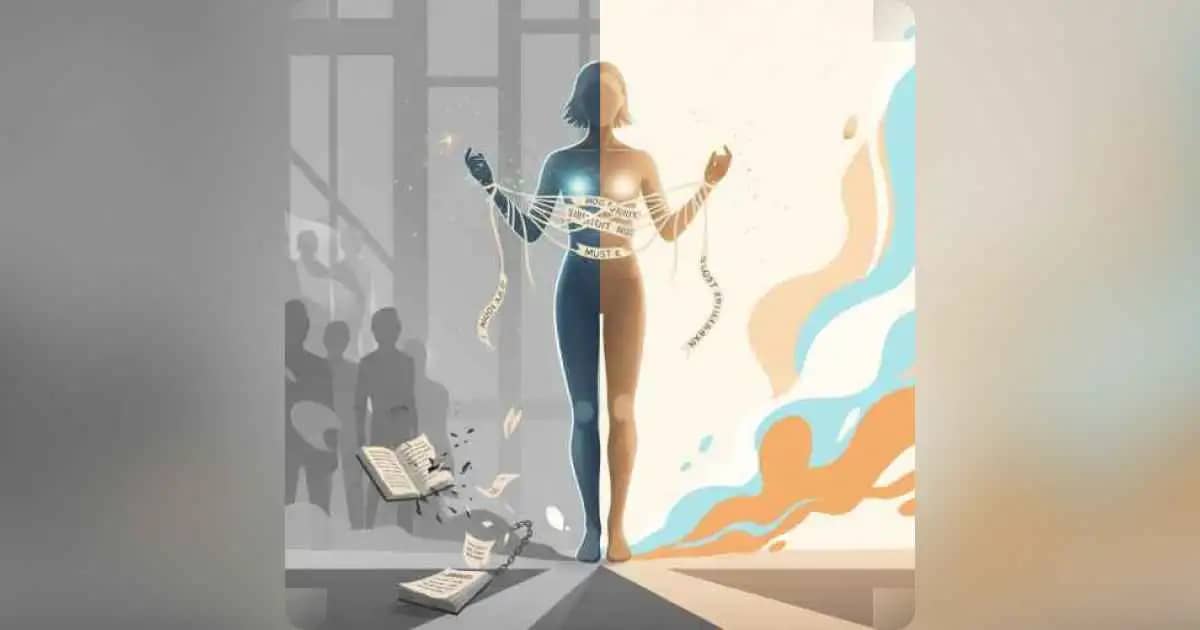 Breaking free from society’s silent scripts illustration