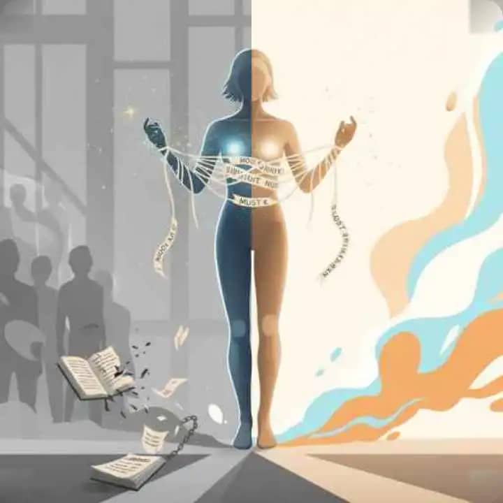 Breaking free from society’s silent scripts illustration