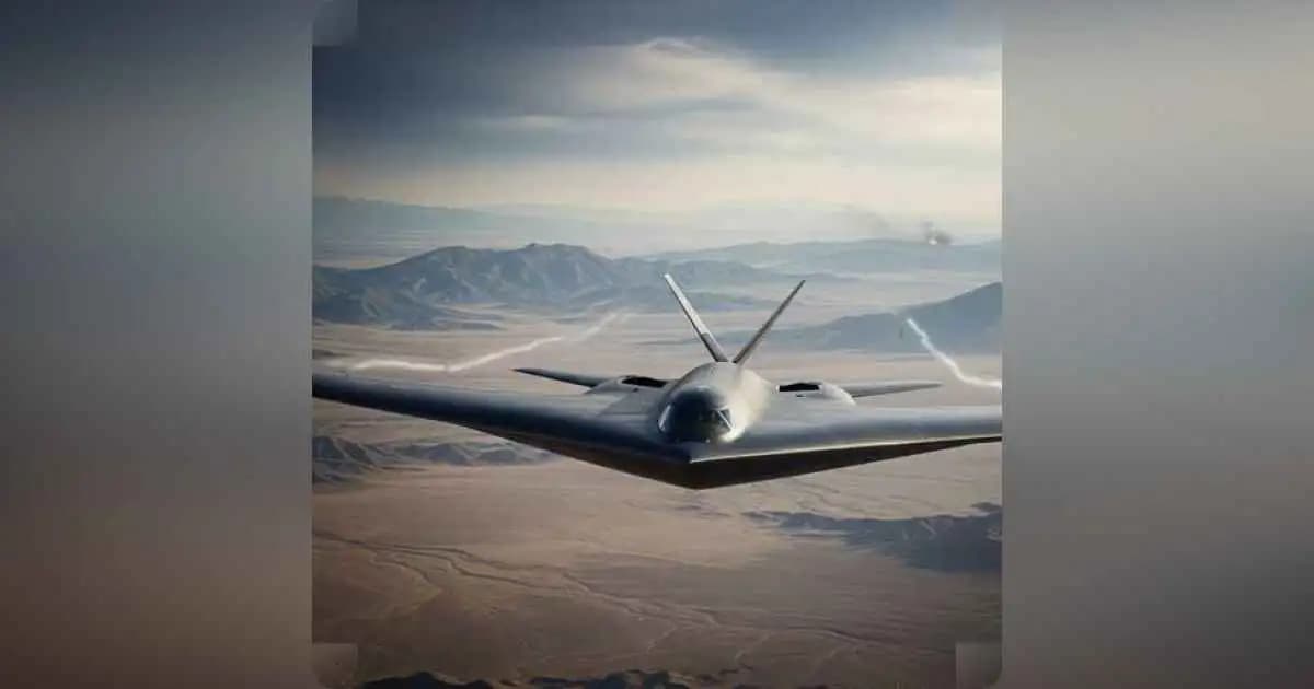 B2 bomber flying over Iran amidst rising tensions
