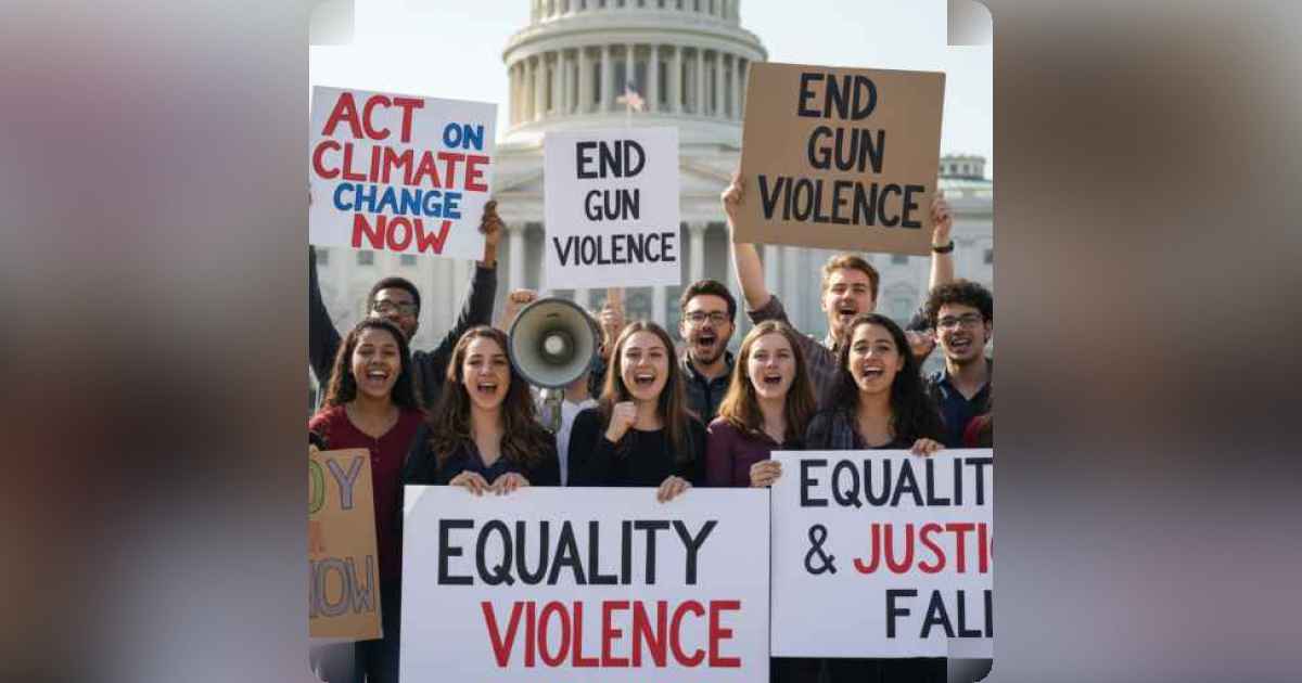 Young activists protesting for change in the U.S.