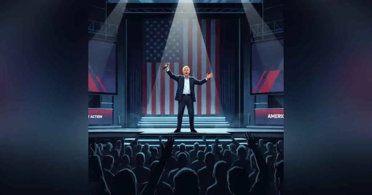 Portrait of Charlie Kirk speaking at a public event