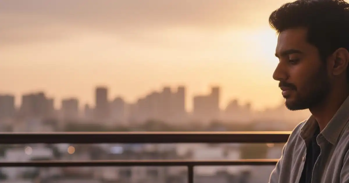 Person journaling during a digital detox at sunset