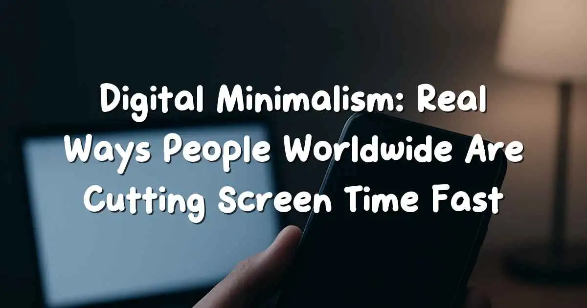 Digital minimalism habits to reduce screen time