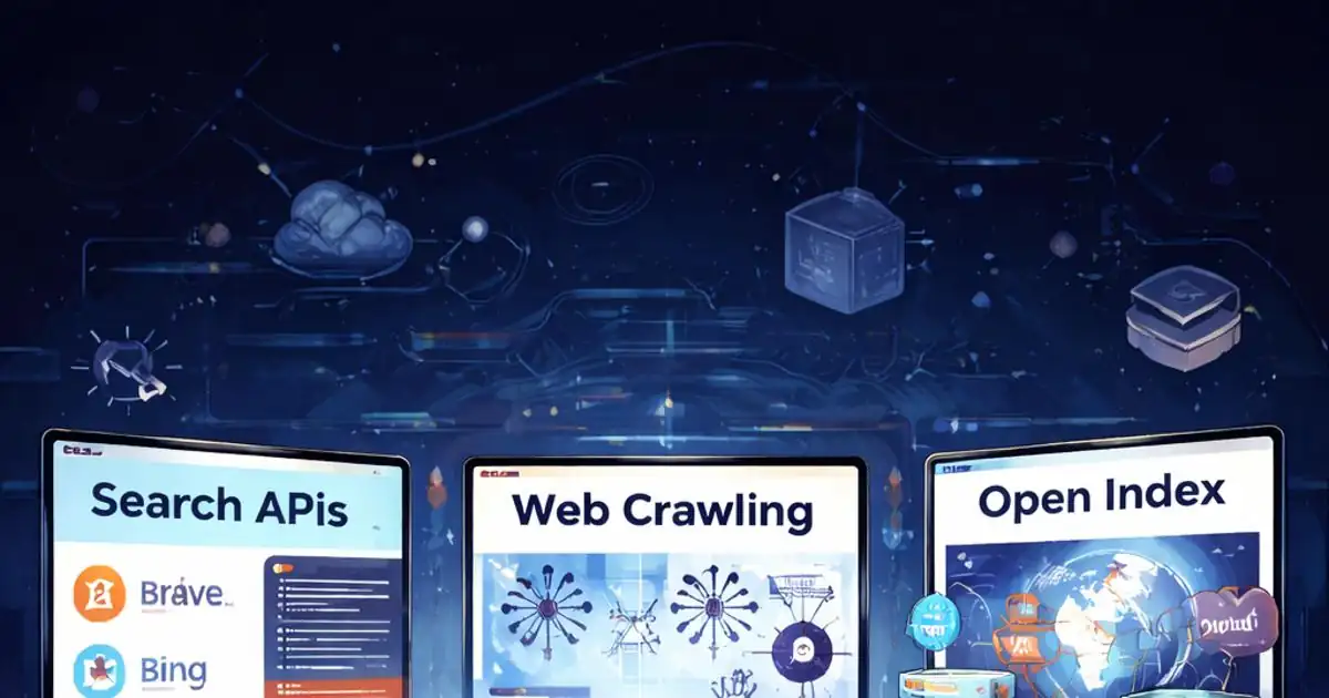 Developer exploring search data alternatives using APIs, web crawling, and open web indexes