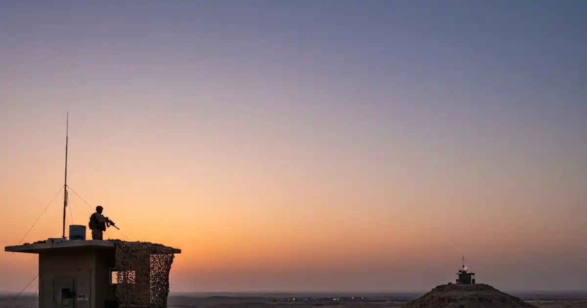 सीरिया इज़राइल सुरक्षा तंत्र को दर्शाता सीमावर्ती दृश्य