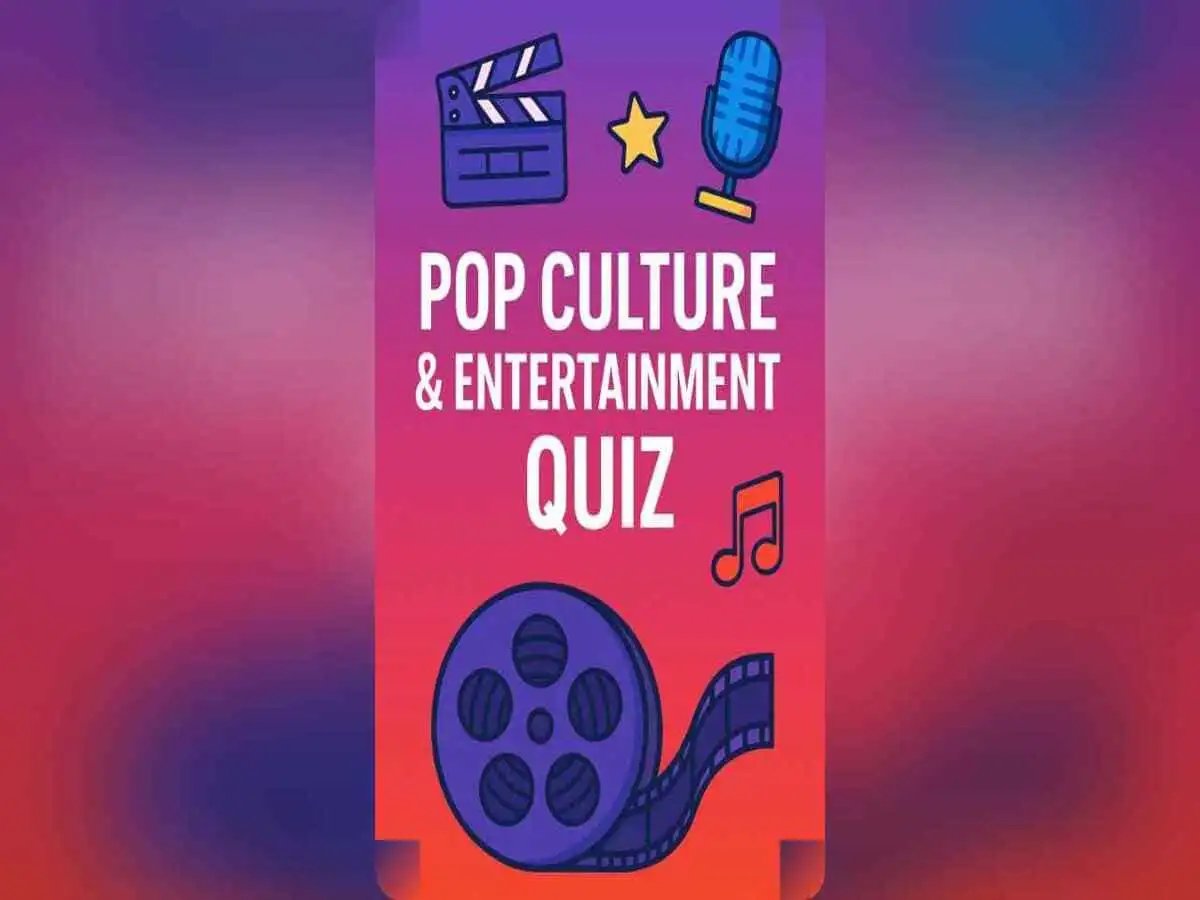 Pop culture and entertainment quiz with movie and music icons