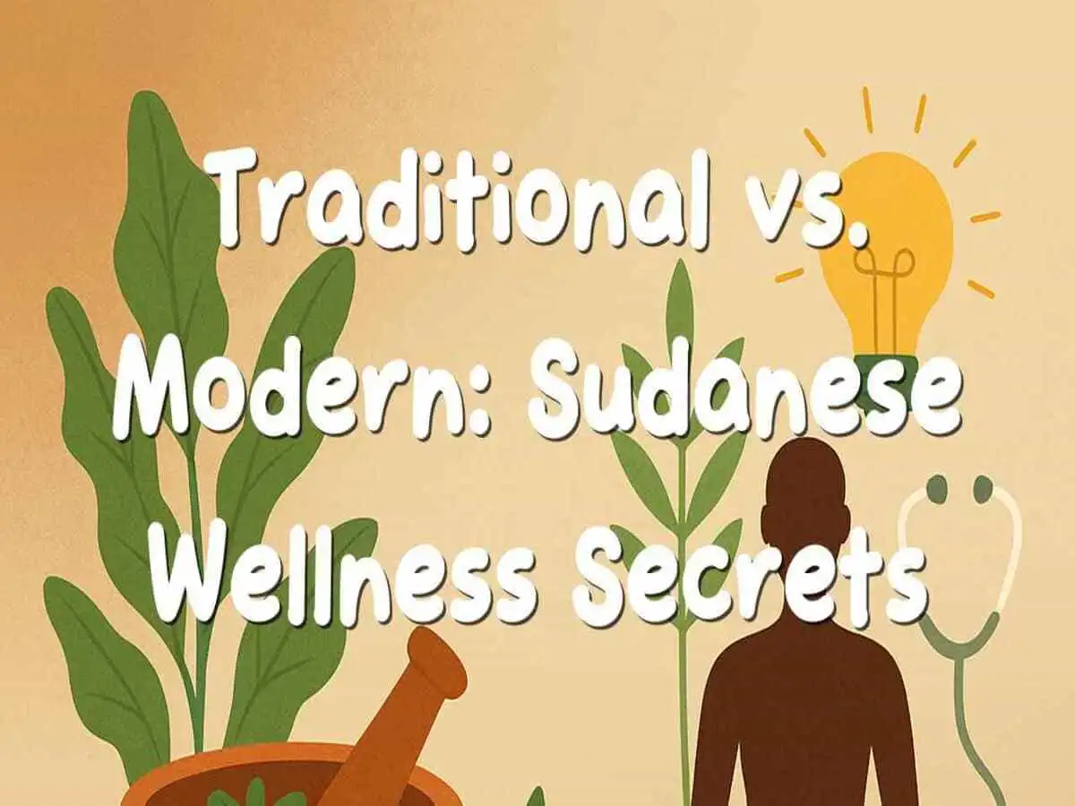 Illustration of Sudanese wellness practices
