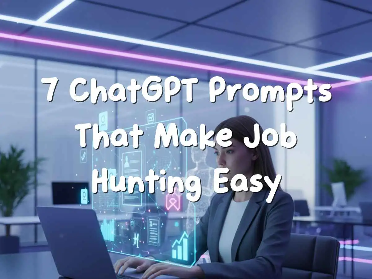 Person using laptop with ChatGPT for job search assistance