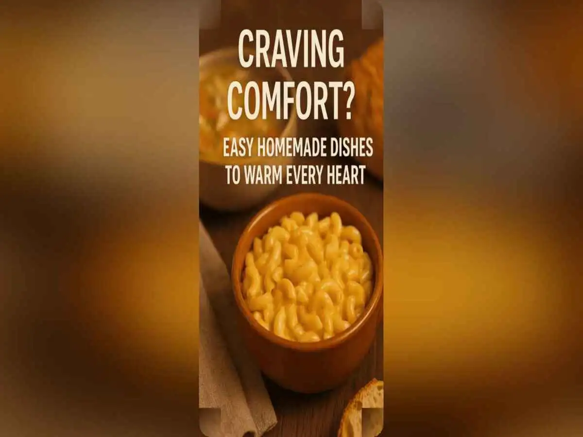 A warm bowl of homemade comfort food served on a rustic table