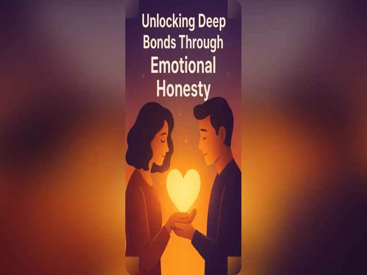 Two people sharing emotions surrounded by glowing light symbolizing trust and intimacy