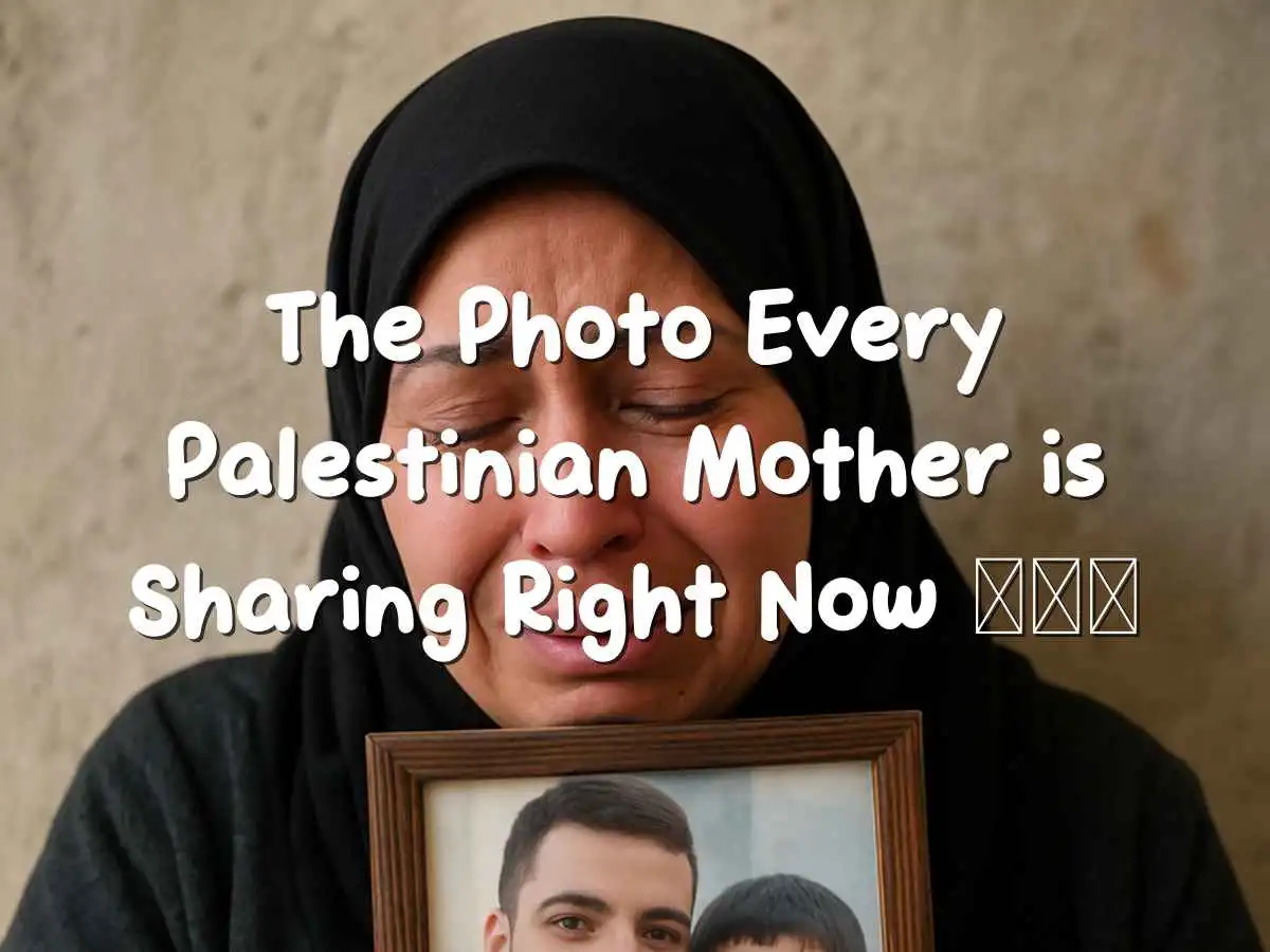 काले हिजाब में फिलिस्तीनी मां खून से सने छोटे सफेद कफन को चूम रही है, आंसुओं की बाढ़, गाजा के मलबे की पृष्ठभूमि में दिल तोड़ देने वाला दृश्य